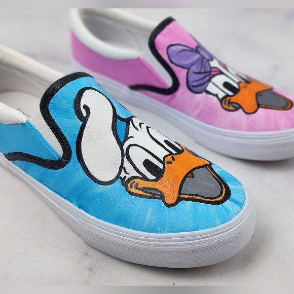 Hand Painted No Boundaries D&D Duck flats - Picture 2 of 11